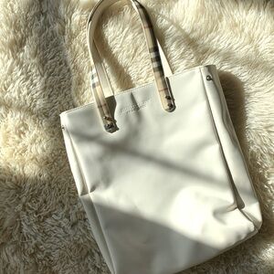 Burberry Fragrance Label Light Cream Tote Bag